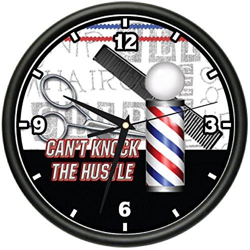 NewNest Australia - Barber Cant Knock The Hustle Wall Clock Hair Salon Stylist Shop Gift 