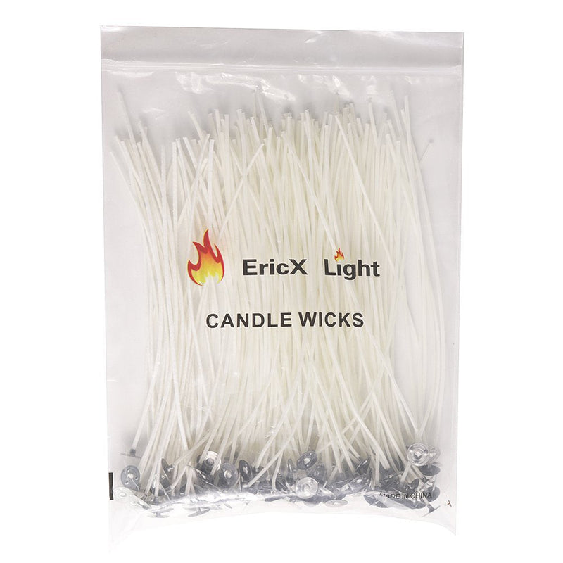 EricX Light 100 Piece Candle Wick 8" Pre-Waxed Cotton Core,for Candle Making,Candle DIY - NewNest Australia