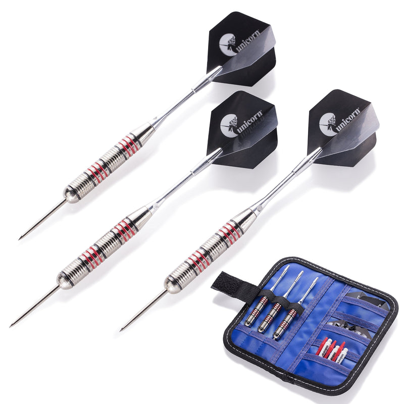 Unicorn Steel 500 30-Piece Dart Set Includes Wallet Carrying Case Designed for Use with Bristle Dartboards - NewNest Australia