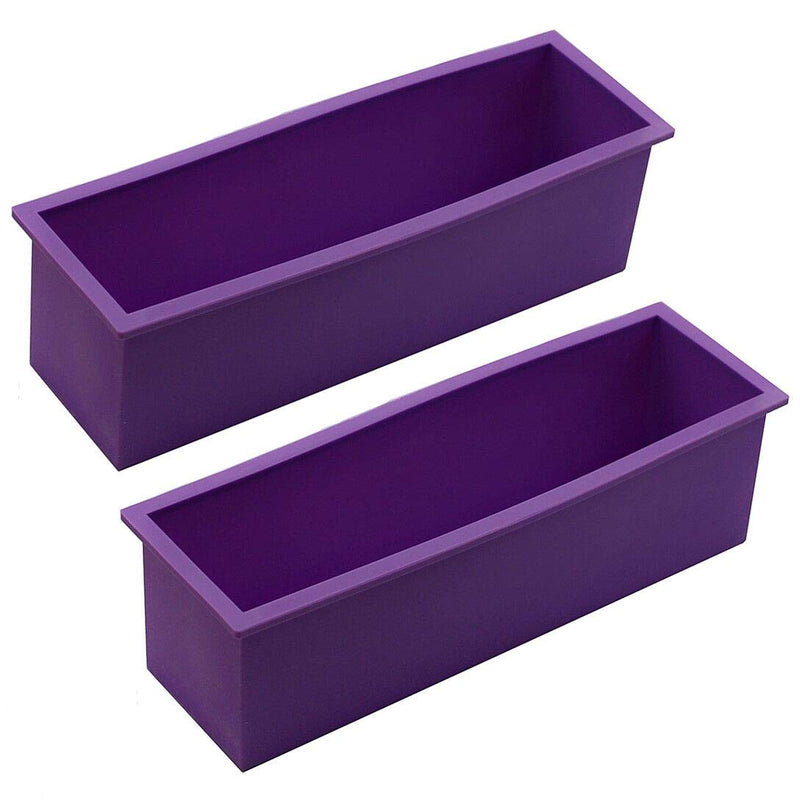 DD-life Flexible Rectangular Soap Silicone Mold Candle Making for Homemade Soap Crafts-Set of 2 2-pack Silicone Mold - NewNest Australia