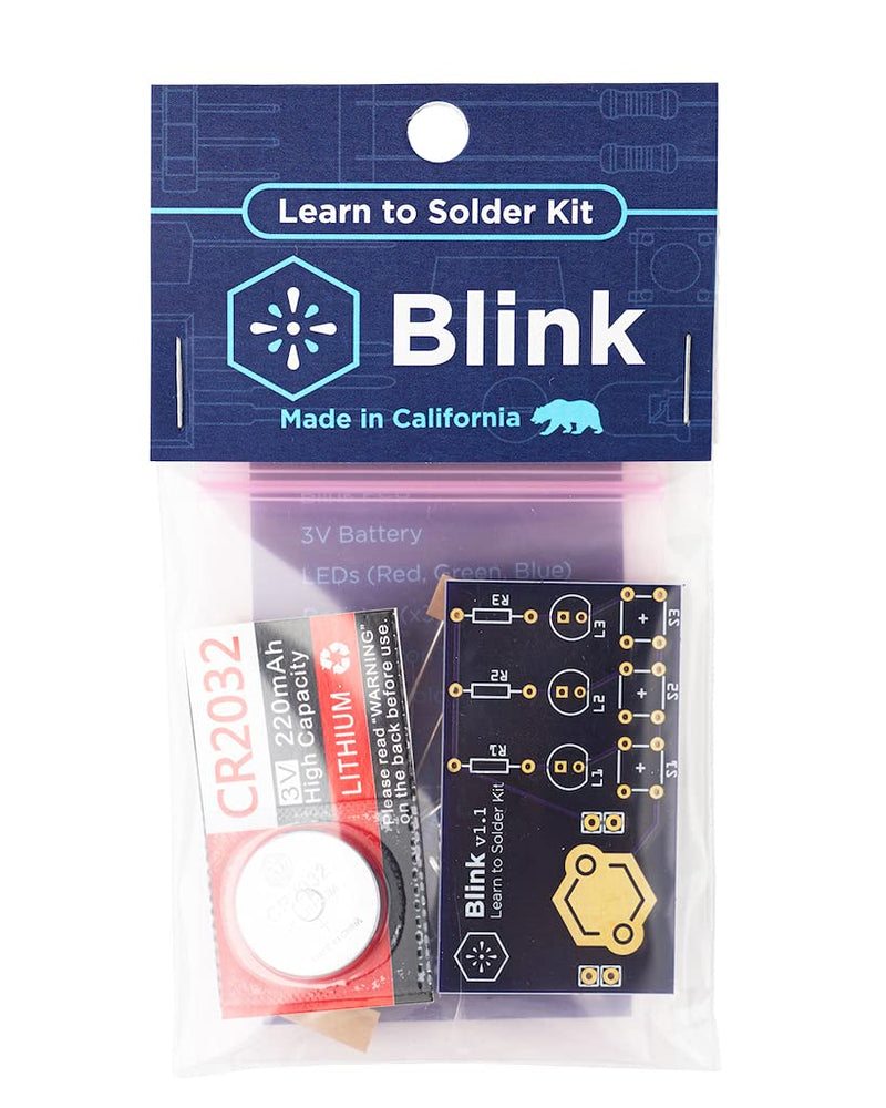 Learn to Solder Kits Blink LED Soldering Kit | DIY Electronics Projects For Beginners | Practice For Adults & Kids STEM Classes & Events | Science Project Electronic Light Circuit Boards With Battery Individual Pack - NewNest Australia