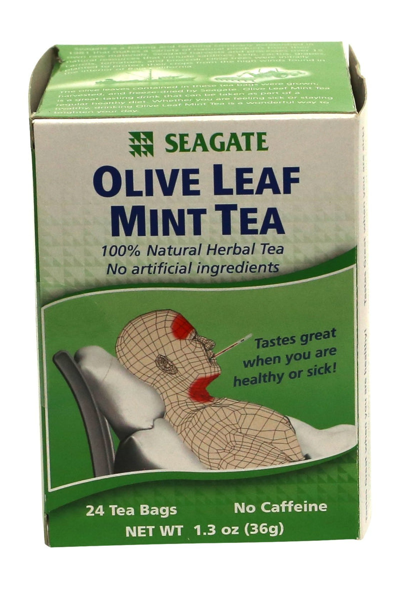 Seagate Products Olive Leaf Herbal Mint Tea 24 Count (pack of 1) - NewNest Australia