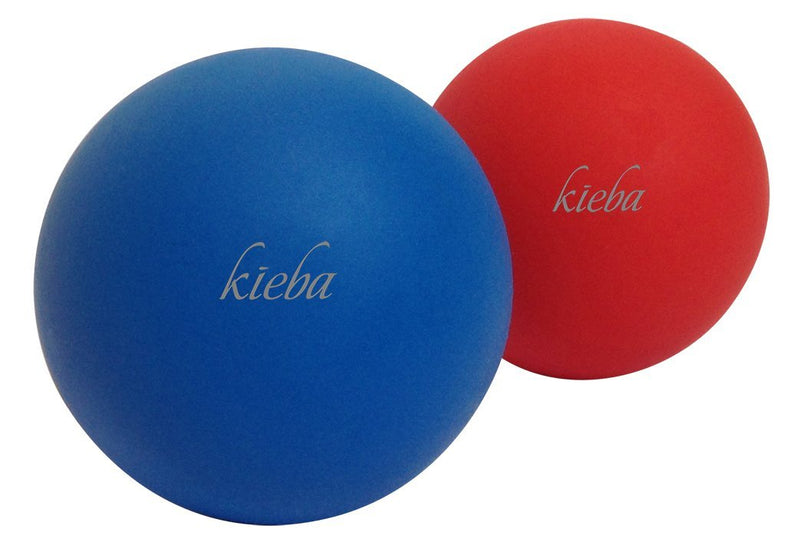 Kieba Massage Lacrosse Balls for Myofascial Release, Trigger Point Therapy, Muscle Knots, and Yoga Therapy. Set of 2 Firm Balls (Blue and Red) Blue and Red - NewNest Australia