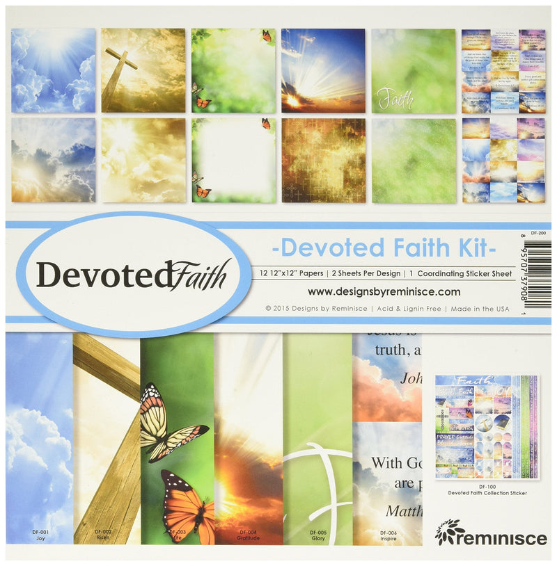 Reminisce Devoted Faith Collection Kit, Multicolor, 12" by 12", DF-200 - NewNest Australia