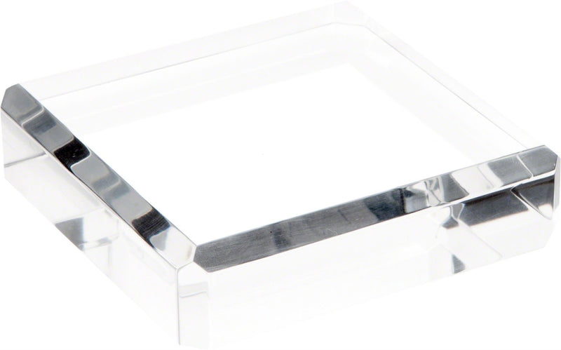 NewNest Australia - Plymor Clear Polished Acrylic Square Beveled Display Base, 1" H x 4" W x 4" D 1” x 4“ x 4“ 