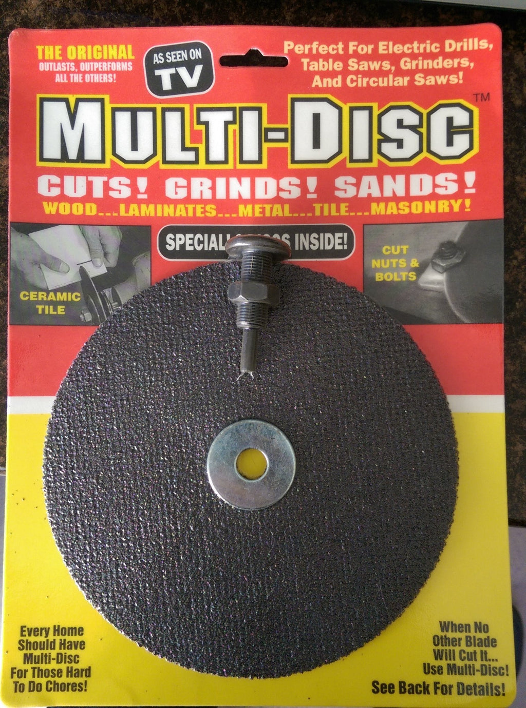 Multi-Disc Sanding Discs and Cut-Off Wheel, As Seen on TV, Cuts Grinds and Sands, Set of 2 with Free Arbor - NewNest Australia