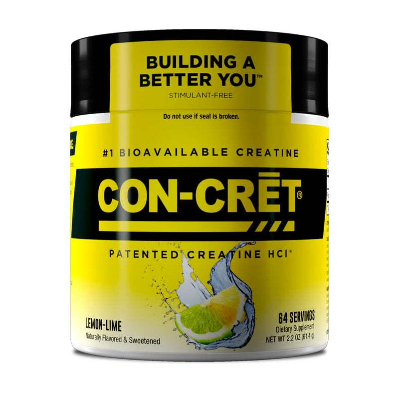 CON-CRET Patented Creatine HCl Lemon-Lime Powder, Stimulant-Free Workout Supplement for Energy, Strength, and Endurance, 64 Servings Lemon Lime - NewNest Australia
