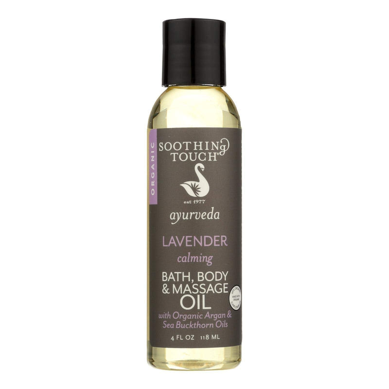 Soothing Touch Bath Body And Massage Oil - Organic - Ayurveda - Lavender - Calming - 4 Oz by Soothing Touch - NewNest Australia