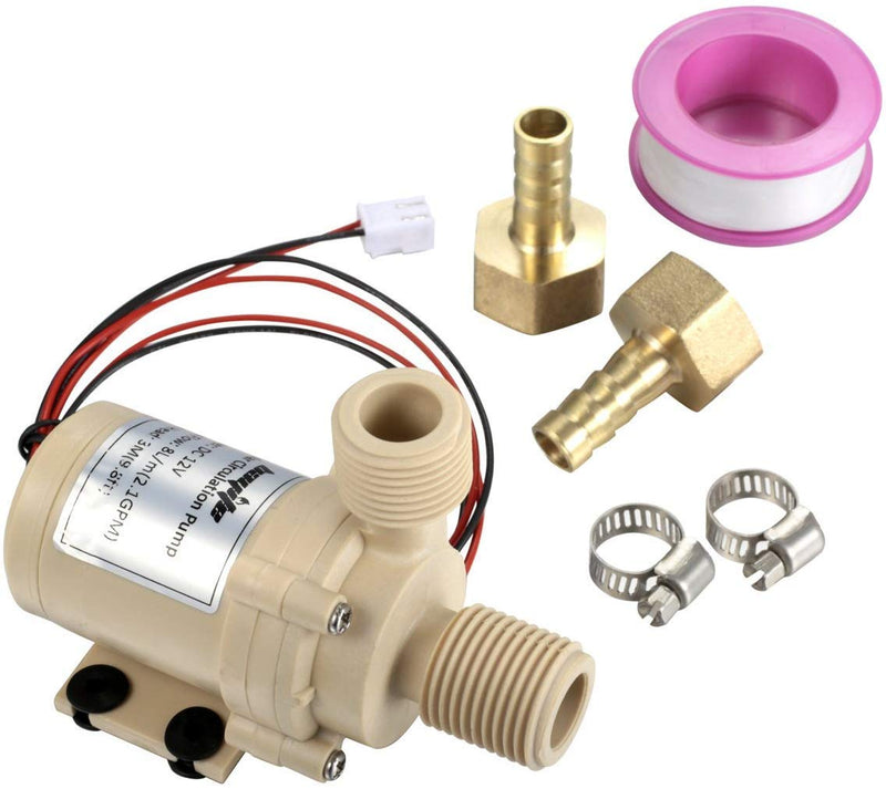 bayite BYT-7A006 DC 12V Solar Hot Water Heater Circulation Pump Low Noise 3M Discharge Head 2.1GPM - NewNest Australia