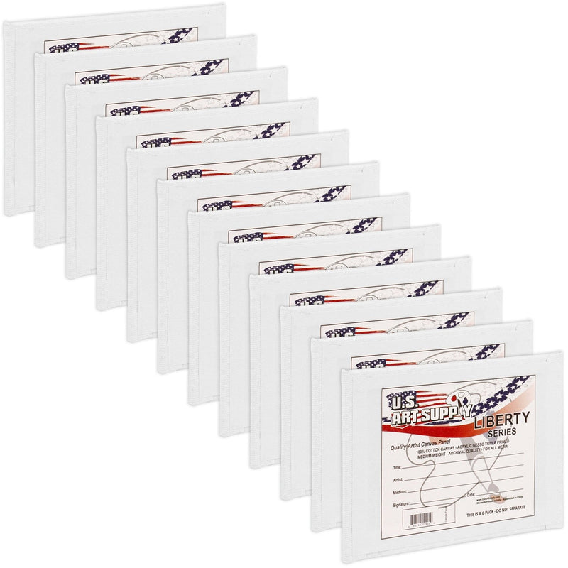 US Art Supply 4 X 4 inch Professional Artist Quality Acid Free Canvas Panel Boards 12-Pack (1 Full Case of 12 Single Canvas Panel Boards) 4" x 4" - NewNest Australia