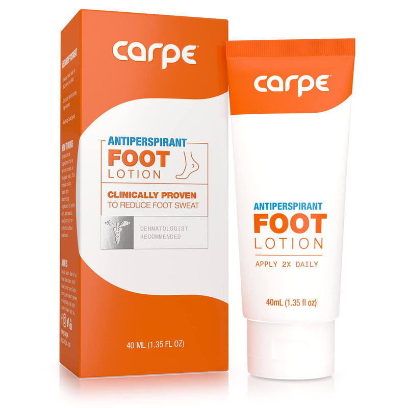 Carpe Antiperspirant Foot Lotion, A dermatologist-recommended solution to stop sweaty, smelly feet, Helps prevent blisters, Great for hyperhidrosis 1.35 Fl Oz (Pack of 1) - NewNest Australia