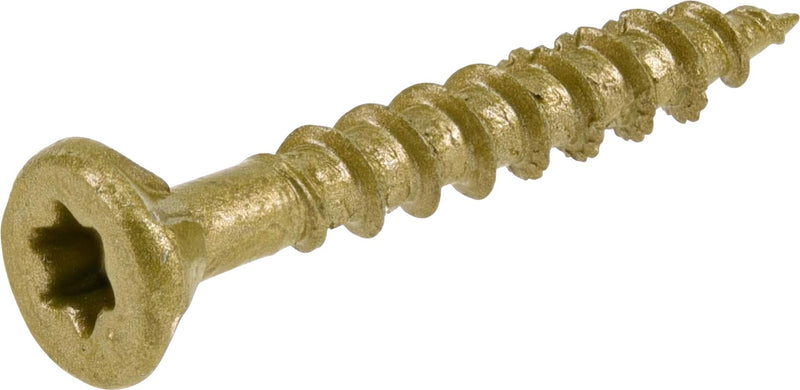 Power Pro 48594 Wood Screws, #8 x 1-1/4", Premium Outdoor Deck Screws, Rust Resistant, Epoxy Coated Bronze, 1Lb Box, 242 Pcs - NewNest Australia