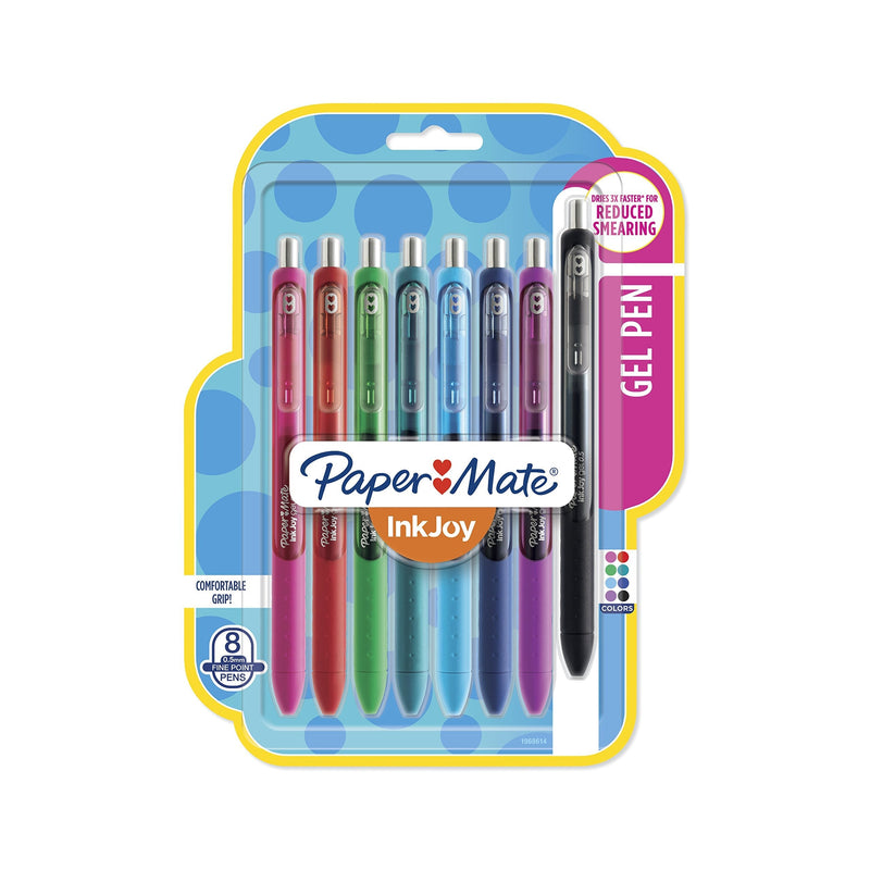Paper Mate Gel Pens | InkJoy Pens, Medium Point, Assorted Colors, 8 Count 8-Count - NewNest Australia