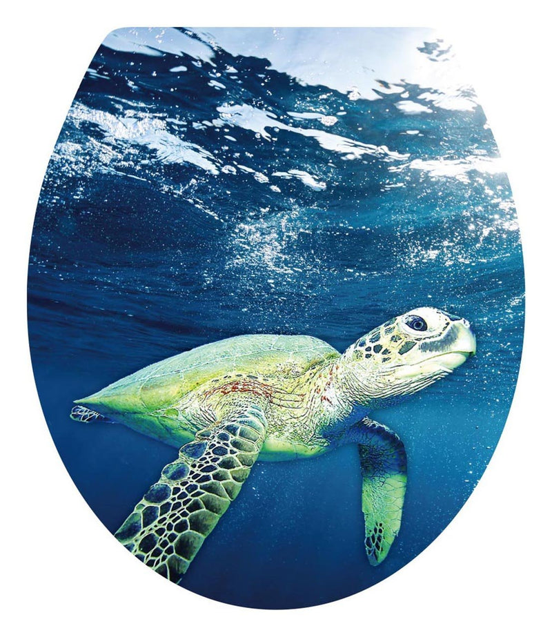 DNVEN 13 inches x 15 inches Sea Turtles Undersea Ocean Under Water Bathrooms Toilet Seat Lid Cover Decals Stickers - NewNest Australia