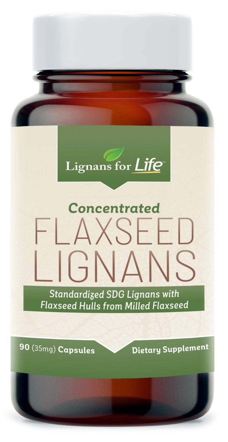 Lignans for Life Concentrated Flaxseed Lignans - Flaxseed Hulls + SDG Lignans from Flaxseed Hulls - 90 35mg Capsules - NewNest Australia