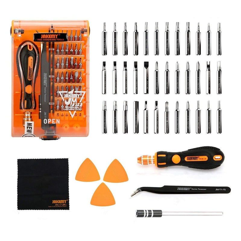 Screwdriver Set 43 in 1 Precision Screwdriver Kit JAKEMY Magnetic Replaceable Bits Repair Tool Kit Opening Tool and Tweezer for iphone Cellphone PC Electronics JM-8153+ 43 in 1 - NewNest Australia