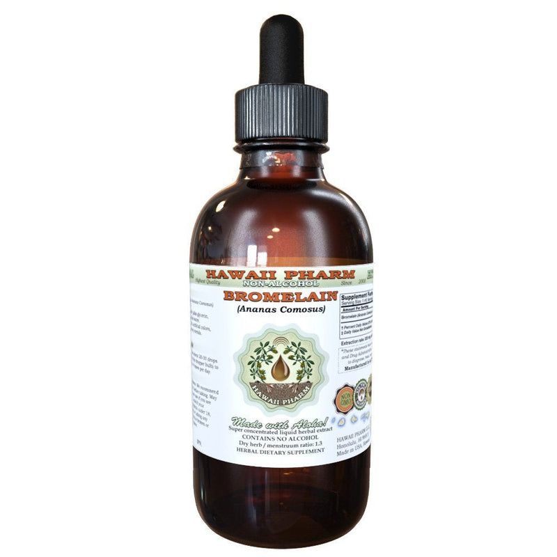 Bromelain Alcohol-Free Liquid Extract, Bromelain (Ananas Comosus) Dried Powder Glycerite Hawaii Pharm Natural Herbal Supplement 2 oz 2 Fl Oz (Pack of 1) - NewNest Australia