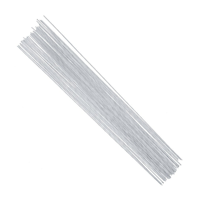 DECORA 18 Gauge White Floral Stem Wire 16 inch,50/Package - NewNest Australia
