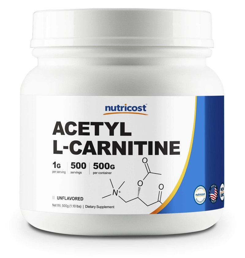 Nutricost Acetyl L-Carnitine (ALCAR) 500 Grams - 1000mg Per Serving - Pure Acetyl L-Carnitine Powder - NewNest Australia