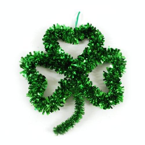 NewNest Australia - St. Patricks Day Tinsel Shamrock Wall Decoration by Greenbrier 