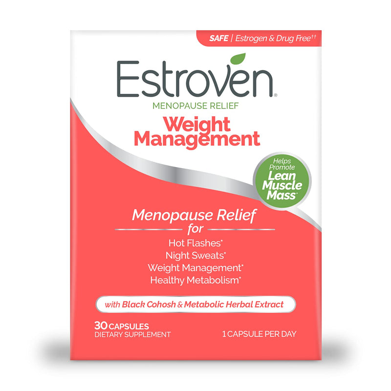 Estroven Weight Management for Menopause Relief, Helps Reduce Hot Flashes and Night Sweats, Helps Manage Weight, 30 Count 30 Count (Pack of 1) - NewNest Australia