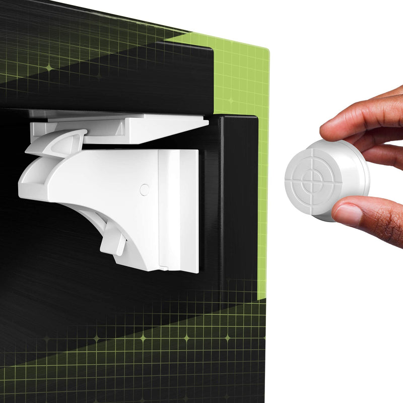 Magnetic Cabinet Locks (12-Pack 2 Keys) Baby Proofing & Child Safety by Skyla Homes - The Safest, Quickest and Easiest Multi-Purpose 3M Adhesive Child Proof Latches, No Screws or Tools Needed 12 Count (Pack of 1) - NewNest Australia