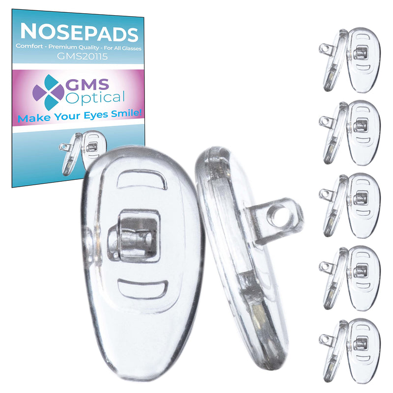 GMS Optical Soft Silicone D-Shaped Screw-in Nose Pads for Glasses, Sunglasses, and Eye Wear - 15mm (5 Pair) 1 - NewNest Australia
