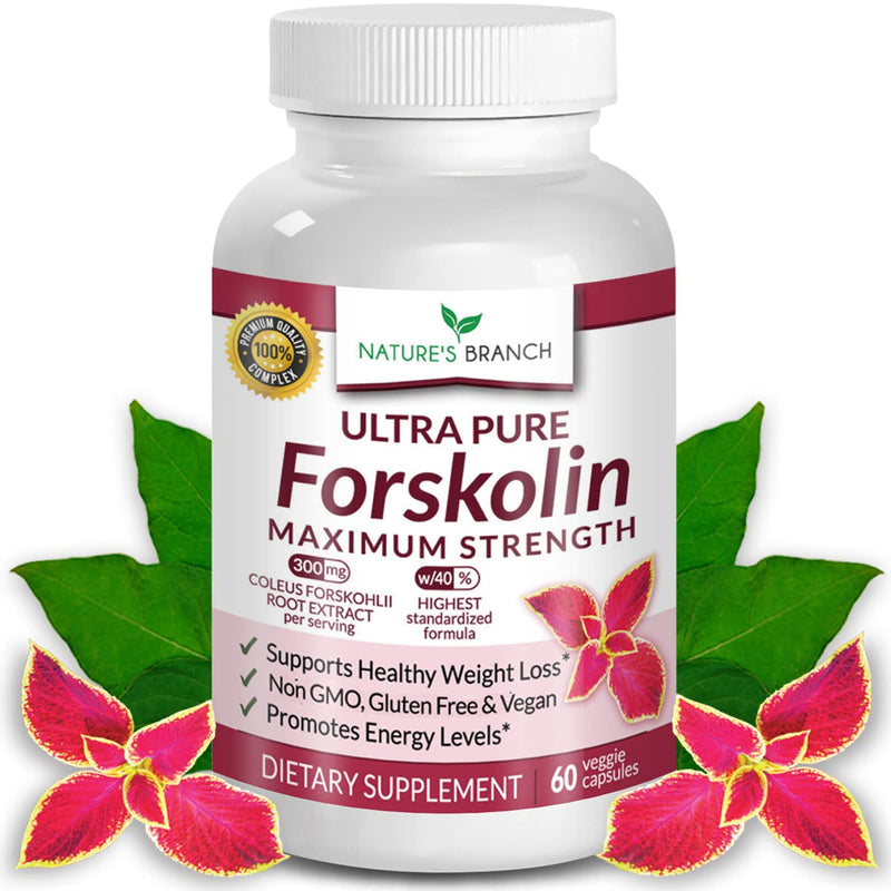 Premium 100% Ultra Pure Forskolin for Weight Loss Max Strength w/ 40% Standardized Coleus Forskohlii Root Extract Powder Belly Buster Supplement - Extreme Keto Advanced Boost Complex - 60 Diet Pills - NewNest Australia