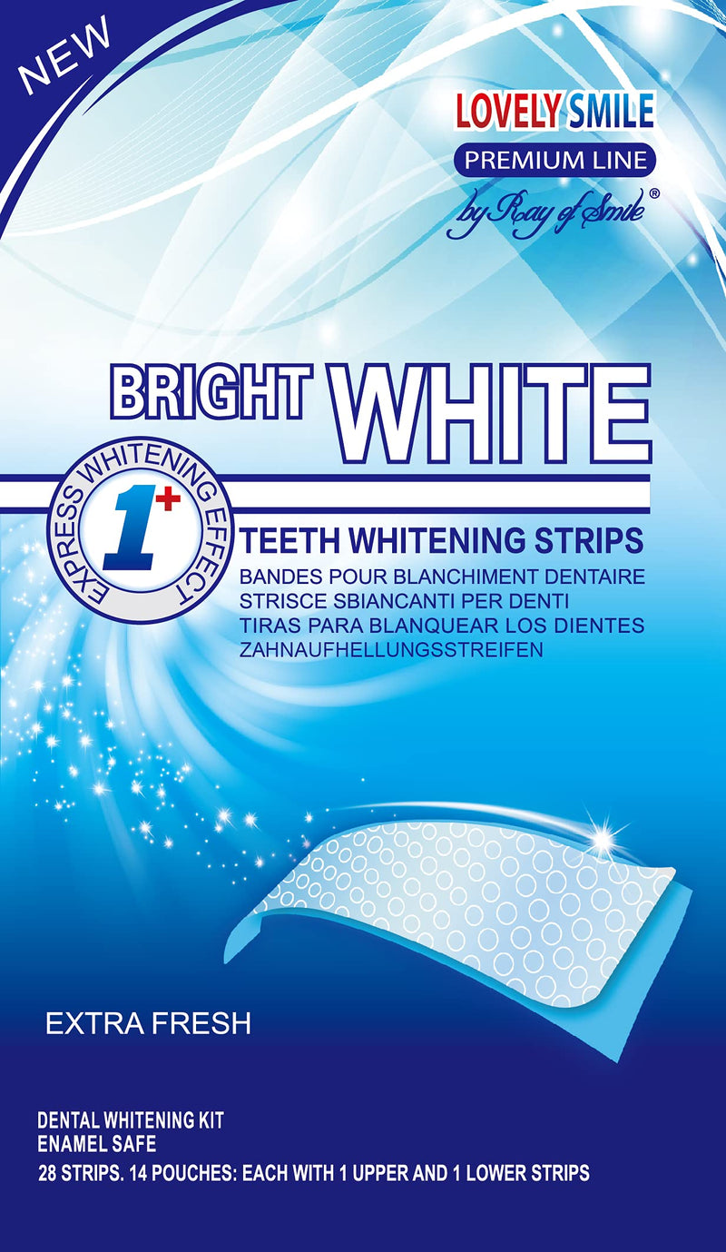 Lovely Smile - 28 Teeth Whitening Strips - Sensitivity Free - Express - Whiter Teeth in 1 Hour - Enamel Safe White Strips by Ray of Smile - NewNest Australia
