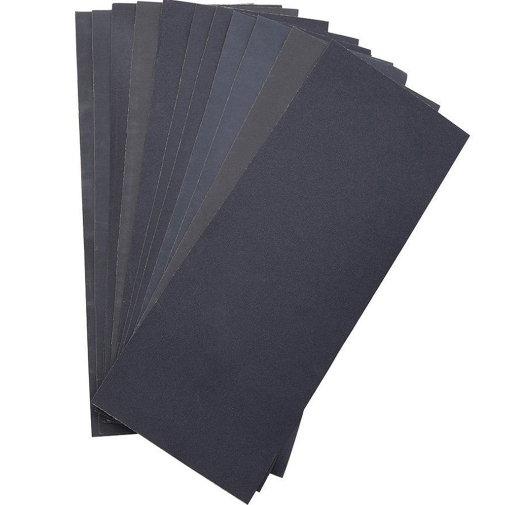 Abrasive Dry Wet Waterproof Sandpaper Sheets Assorted Grit of 400/600/ 800/1000/ 1200/1500 for Furniture, Hobbies and Home Improvement, 12 Sheets (9 x 3.6 Inch) 9 x 3.6 Inch - NewNest Australia