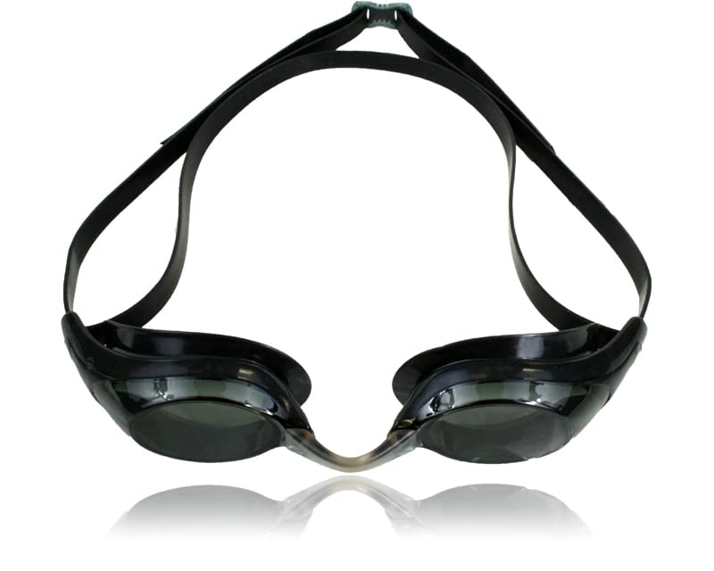 Water Gear Vector Metallic Anti-Fog Swim Goggles - Less Glare & UV Protection Lenses Smoke - NewNest Australia