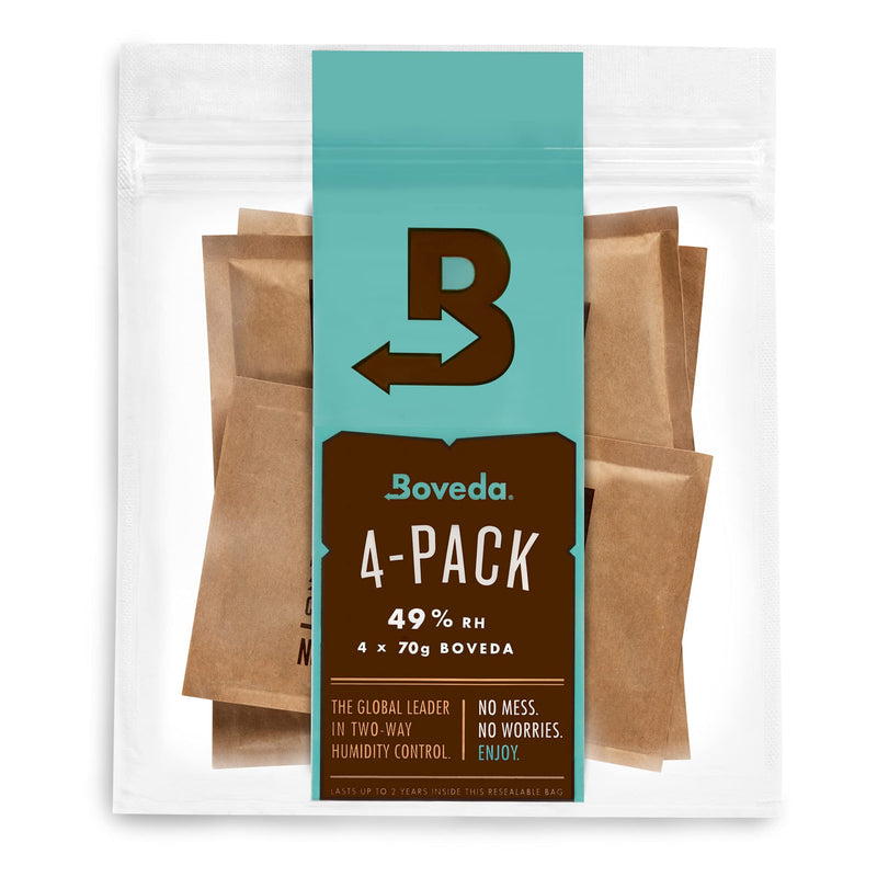Boveda Wooden Music Instruments - 49% RH 2-Way Humidity Control - Size 70 For Wooden Instruments – Protects All Wood Instruments For Optimal Sound – Prevents Cracking & Warping Of Guitars – 4 Count 49% RH (Music/Food) - NewNest Australia