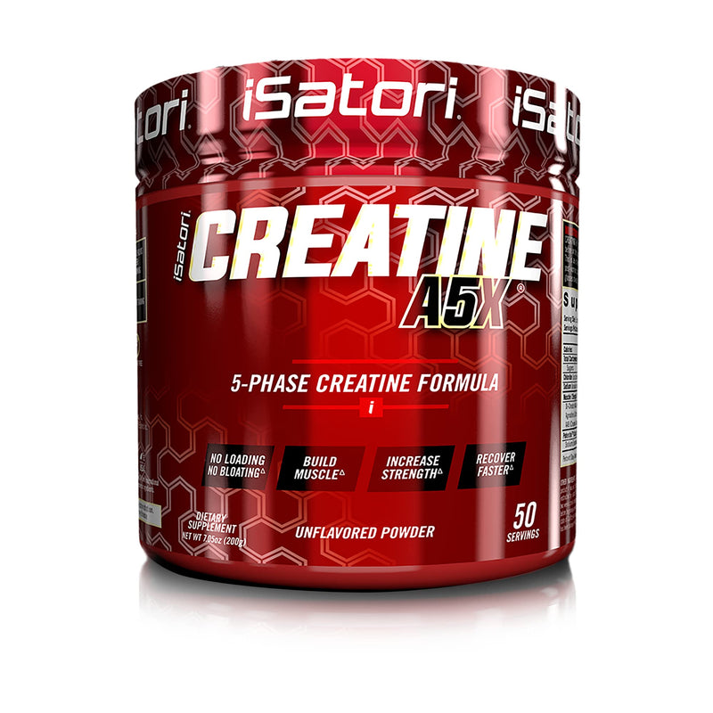 iSatori Creatine A5X Advanced 5-Phase Creatine Monohydrate Powder for Muscle Growth, Strength Building, & Recovery - Dietary Supplement for Training & Weight Lifting - Unflavored (50 Servings) - NewNest Australia