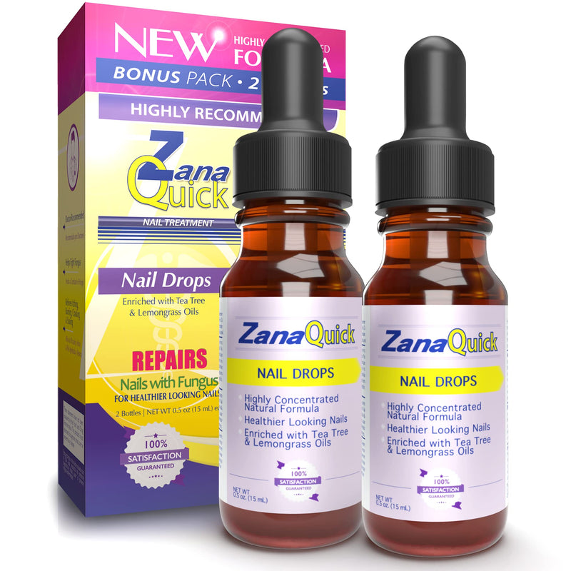 ZanaQuick Toenail Fungus Treatment Drops - 2 Pack - Nail Fungus Treatment For Toenail Remedy, Powerful Nail Fungus Treatment For Fingernail & Toenail - NewNest Australia