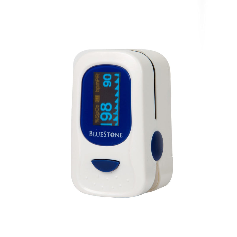 Finger Pulse Oximeter and Heart Rate Monitor- Portable Blood Oxygen Level and Heart Rate Fingertip Sensor with Carrying Case and Lanyard by Bluestone - NewNest Australia