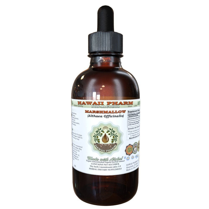 Marshmallow Alcohol-Free Liquid Extract, Organic Marshmallow (Althaea officinalis) Dried Leaf Glycerite Natural Herbal Supplement, Hawaii Pharm, USA 2 oz 2 Fl Oz (Pack of 1) - NewNest Australia