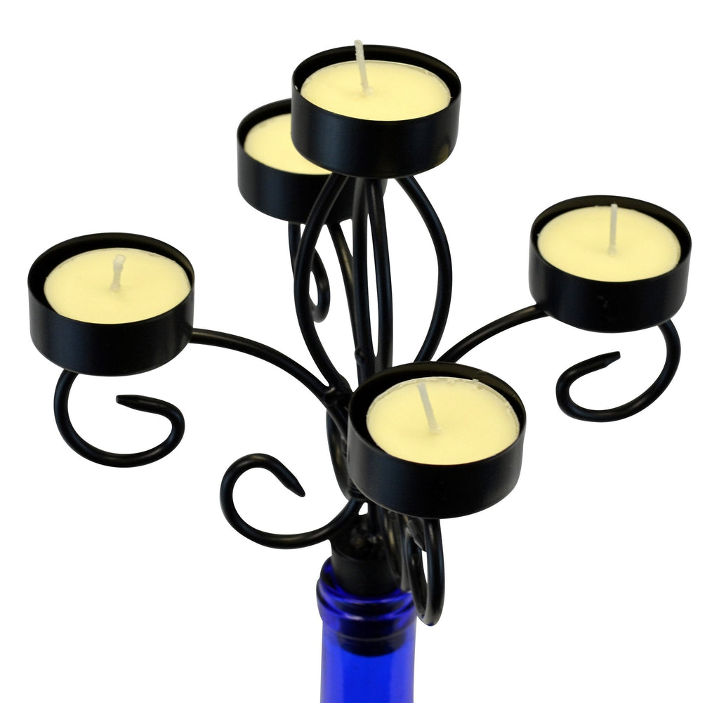 NewNest Australia - Wine Bottle Topper Candelabra 5 Tea Light Holder 