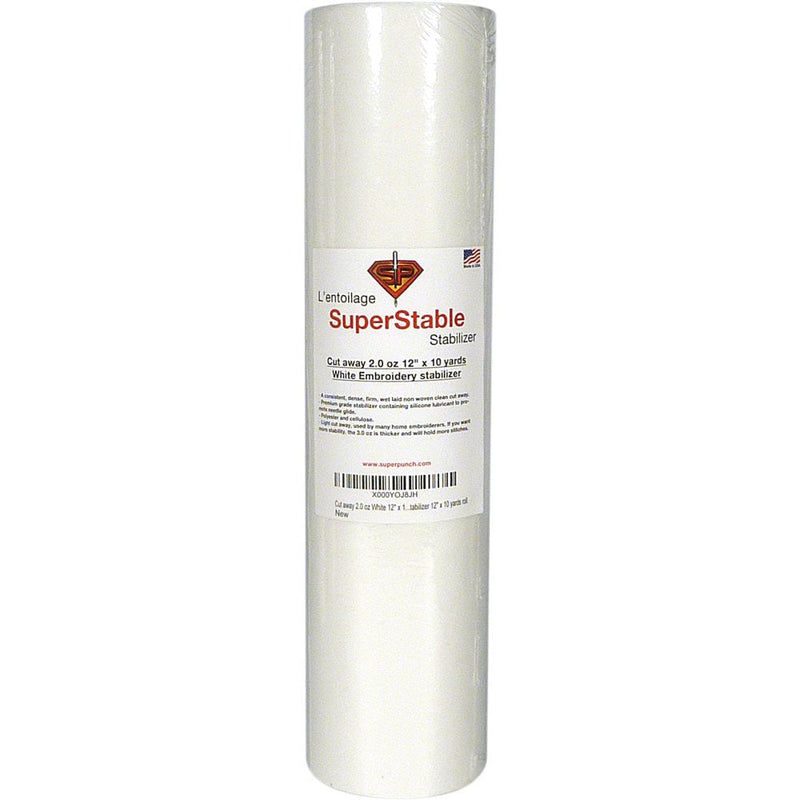 Cut Away Stabilizer White 2.0 oz 12 inch x 10 Yard Roll. SuperStable Machine Embroidery Stabilizer Backing 12" x 10 yards roll - NewNest Australia