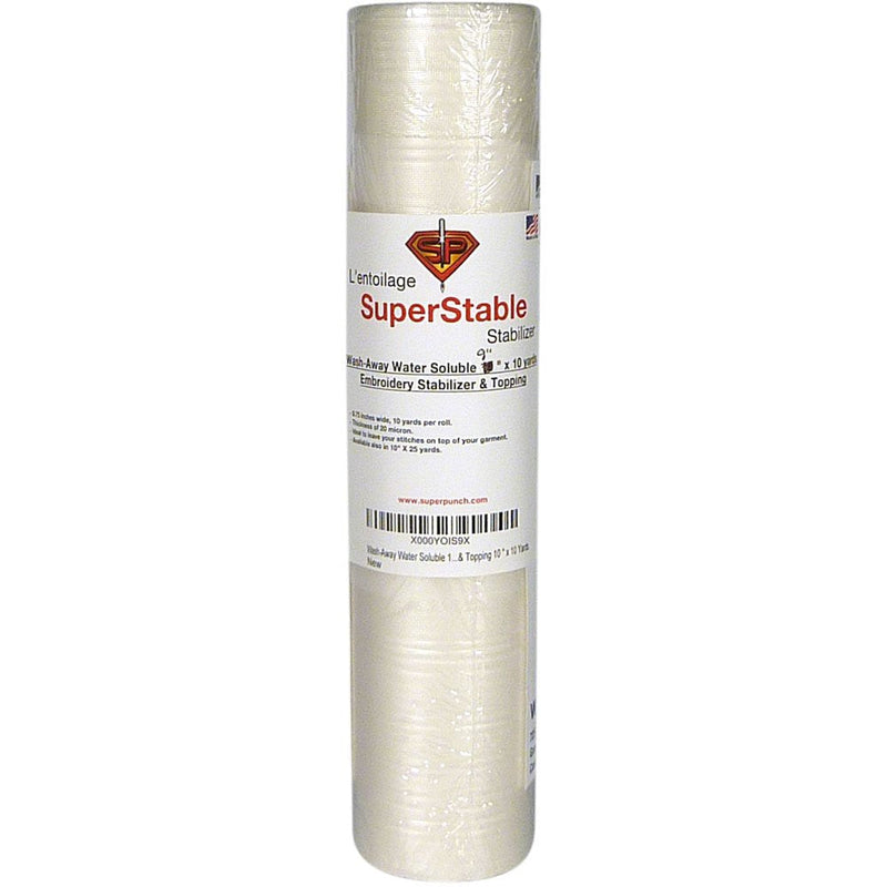 Wash-Away Water Soluble Stabilizer 9 inch x 10 Yard Roll. SuperStable Machine Embroidery Stabilizer & Topping 9" x 10 yards - NewNest Australia