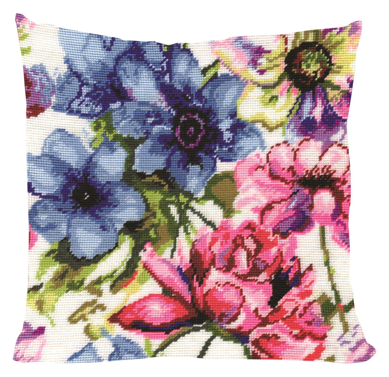 Tobin 2619 Stitched in Acrylic Yarn Watercolor Floral Needlepoint Kit, 12" by 12", Multicolor - NewNest Australia