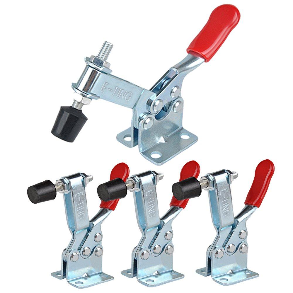 E-TING 4Pcs Hand Tool Toggle Clamp 201B Antislip Red Horizontal Clamp 201-B Quick Release Tool - NewNest Australia