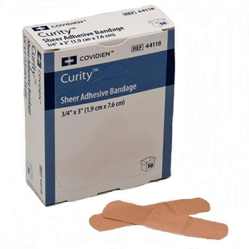 Covidien 44112 Curity Plastic Bandage, 3/4" x 3" Size (Pack of 50) - NewNest Australia