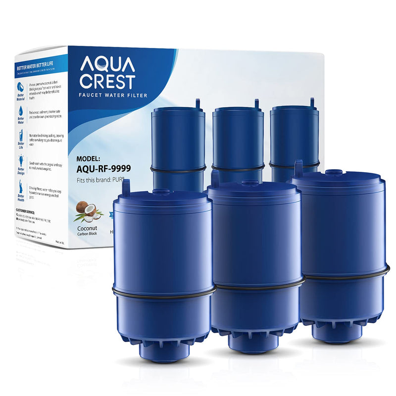 AQUACREST RF-9999 NSF Certified Water Filter, Replacement for Pur RF9999 Faucet Water Filter, Pur Faucet Model FM-2500V, FM-3700, PFM150W, PFM350V, PFM400H, PFM450S, Pur-0A1 (Pack of 3) - NewNest Australia
