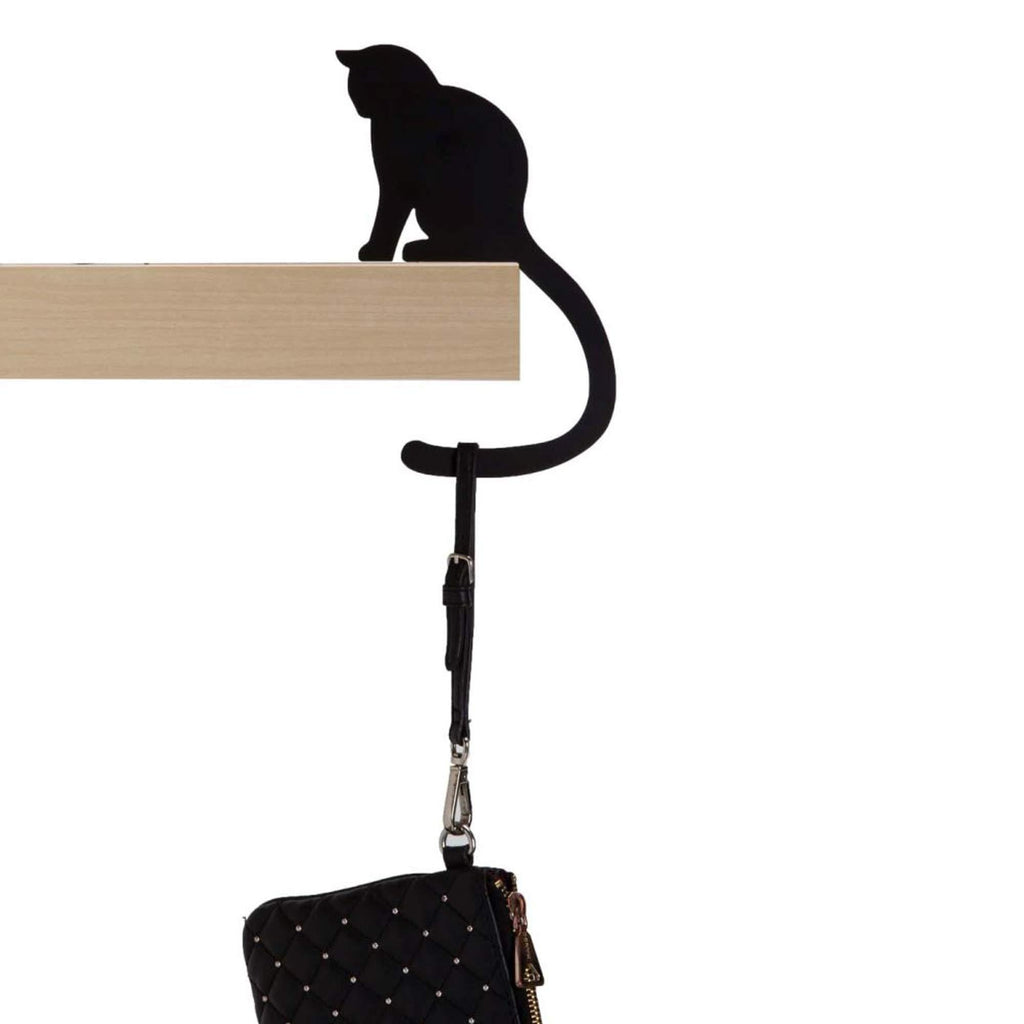 NewNest Australia - Artori Design Precious Hanger | Metal Cat | Decorative Balance Hanger | Hook Hanger Black 