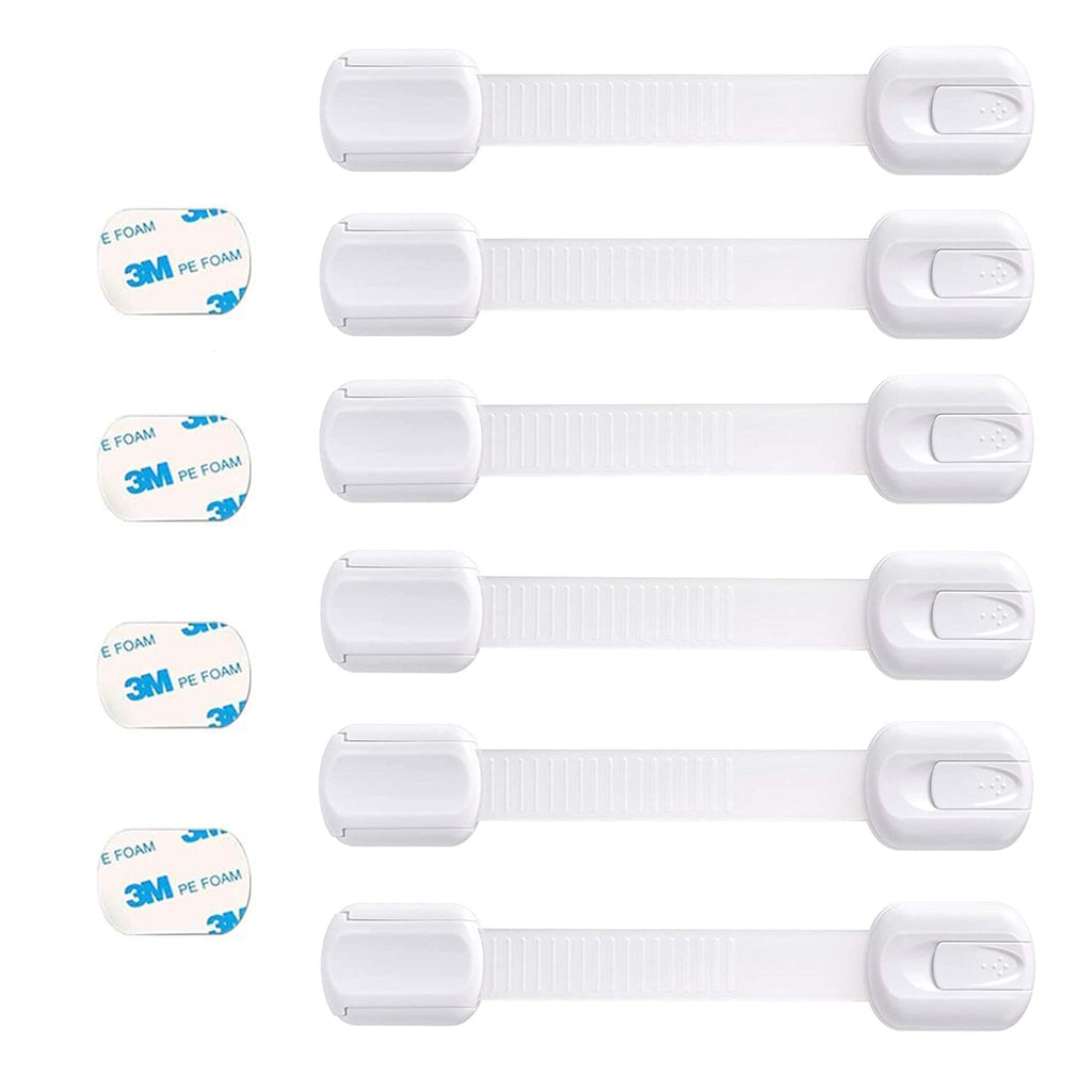 Booboo Child Safety Cupboard Door Strap Locks | Baby Proof Your Cabinets with No Trapped Fingers | Extra Easy Installation, No Tools Needed – 6 Pack x6 Pack - NewNest Australia