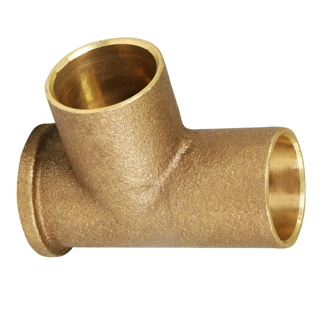 Supply Giant DGDU1341 Cast Brass Lead Free Tee Fitting Female Thread Connection and Solder Cup Branch, 3/4" x 1, 1" x 3/4" x 1" - NewNest Australia