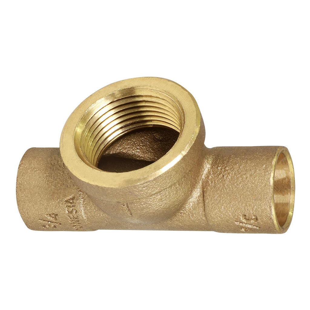 Supply Giant DDGU3401 C X F Lead Free Cast Brass Tee Fitting with Solder Cups and Female Threaded Branch, 3/4" x 1, 3/4" x 3/4" x 1" - NewNest Australia