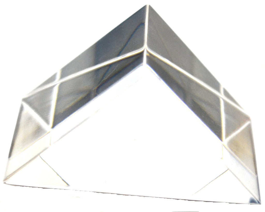 Right Angled Prism, 2.1" (55mm) Length, 1.5" (38mm) Hypotenuse - Triangular, 90x45x45 Degree Angles - Polished Acrylic - Excellent for Physics, Light Refraction & Wavelength Experiments - Eisco Labs - NewNest Australia