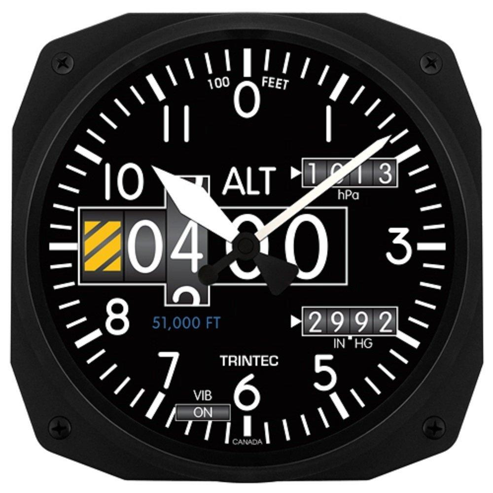 NewNest Australia - Trintec 3020 10" Aviation Modern Altimeter Instrument Style Wall Clock 