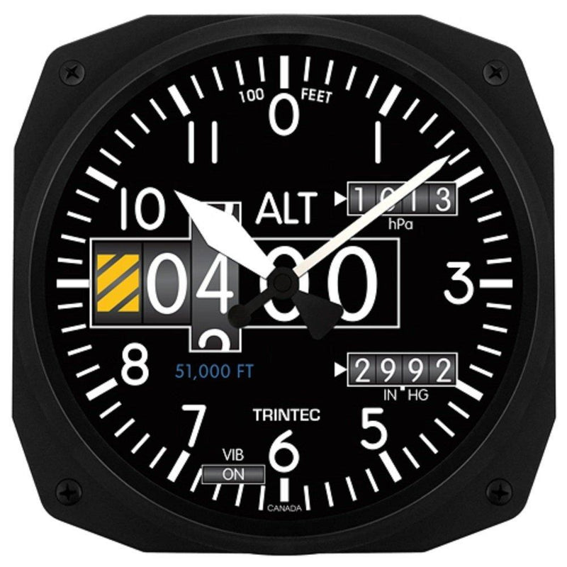 NewNest Australia - Trintec 3020 10" Aviation Modern Altimeter Instrument Style Wall Clock 